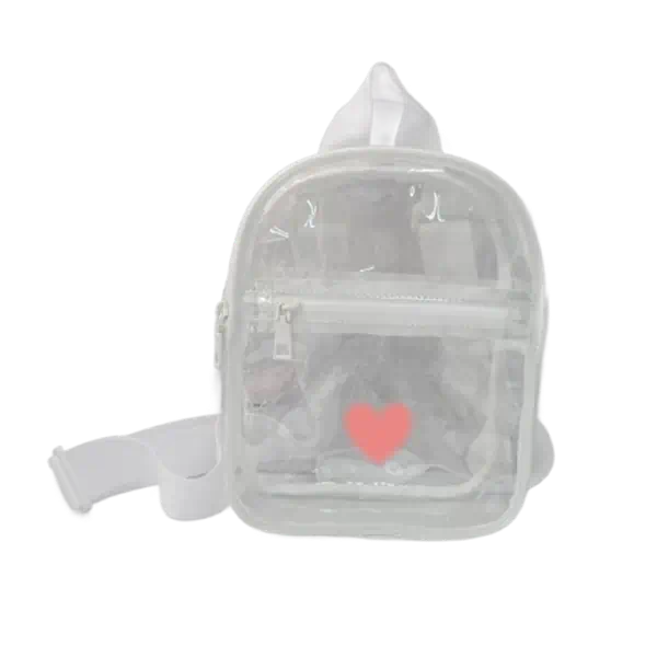 Transparent Clear PVC Girl School Travel Backpack Backbag